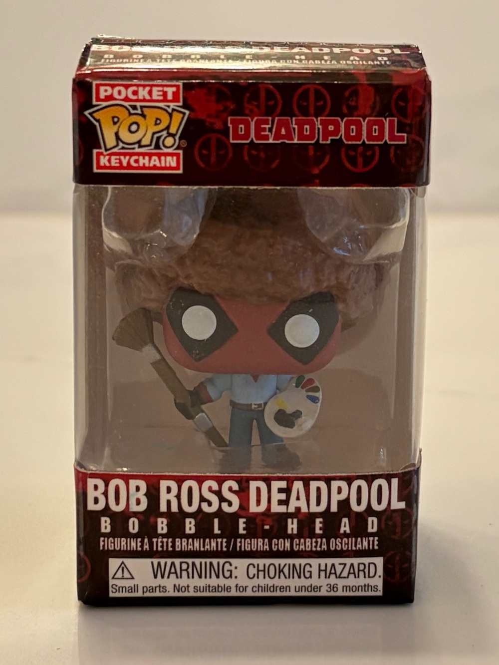 Bob Ross Deadpool Mini Funko Pocket Pop! Keychain